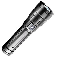 Projecteur LED rechargeable blanc, lampe torche en aluminium zoomable, tactique EDC, USB, étanche IP68, camping en plein air, faisceau de 1000 m