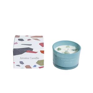 Bougie parfumée artisanale de luxe, respectueuse de l'environnement, à base de cire de soja, avec huiles essentielles et pierres précieuses, pour l'aromathérapie - Product Image 5