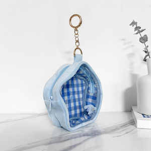 Bolsa de Maquillaje con Forma de Estrella de 5 Puntas, Linda, de PVC Transparente y Tela de Felpa, Bolsa de Cosméticos Transparente, Organizador de Artículos de Aseo para Viaje - Product Image 2