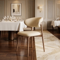 Chaise de salle à manger de style nordique moderne avec structure en acier massif, revêtement en cuir, design ergonomique, dossier amovible - Portable pour la maison