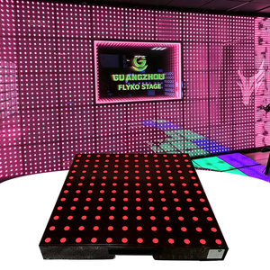 รีโมท/ควบคุมด้วย DMX แบบมีสาย/ไร้สาย พื้นเต้นรำ LED RGB 144 ดวง พื้นเต้นรำดิจิตอล LED สำหรับงานแต่งงาน งานปาร์ตี้ พื้นเต้นรำวิดีโอ - Product Image 3