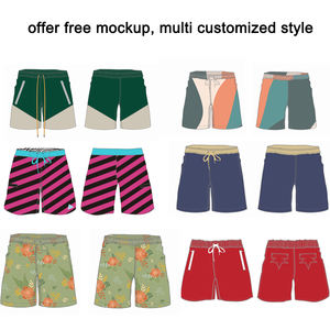 Pantaloncini da passerella pantaloncini da Surf da uomo pantaloncini da corsa Casual tessuto di marca tinta unita rapida e asciutta estate 5 pollici stampati 100 pezzi ODM - Product Image 3