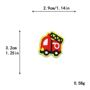 Patchs brodés thermocollants au design mignon et adorable : Outils <span class=keywords><strong>de</strong></span> circulation, machines d'ingénierie, voitures, tracteurs, véhicules <span class=keywords><strong>de</strong></span> lutte contre l'incendie, excavatrices sur chenilles - Product Image 3