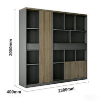 Armoire de classement de bureau moderne en bois massif avec grande capacité de rangement, écologique et durable pour la maison, le bureau et l'école