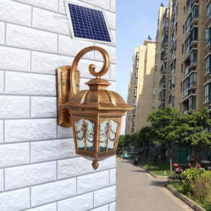 โคมไฟผนัง LED สำหรับสวนกลางแจ้งฐาน E27กันน้ำพลังงานแสงอาทิตย์ดีไซน์ทันสมัยเรียบง่ายกระจกเทมเปอร์อลูมิเนียม - Product Image 5