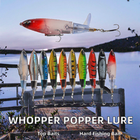 Leurre de surface Yousya 13g Whopper Popper, appât artificiel dur avec queue rotative souple pour la pêche en eau salée