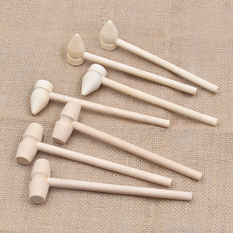 Wood hand tool Craft Unfinished Beech Wood Mallet wooden toy hammer