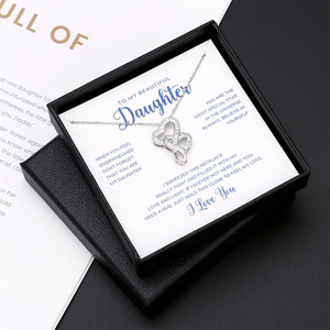 Nuevo Collar con Colgante de Doble Corazón - Clásico, Personalizado, de Cobre, Único, Calado, Micro-Pavé, Artículos para Fiestas para Ella - Product Image 2