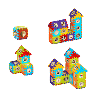 Blocs de construction en plastique ABS pour bébé, ensemble de puzzle éducatif, jouets de transformation pour enfants, assemblage préscolaire pour STEM, <span class=keywords><strong>80</strong></span> pièces - Product Image 1