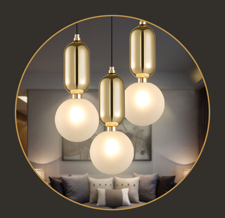 New Design Decoration Livingroom Kitchen Bedroom Hanging Glass G9 Pendant Light