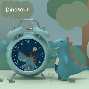 Chambre Bureau Table Réveil Enfants Carton Métal Enfants Horloges Reloj <span class=keywords><strong>Veilleuse</strong></span> Double-Anneau Réveil pour Enfants - Product Image 1