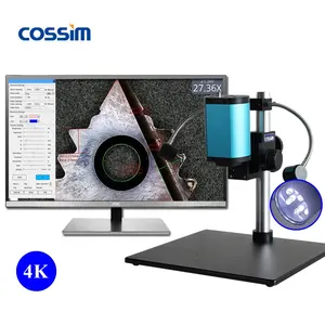 HVS-18V集成4k全自动聚焦测量数码显微镜相机，带测量软件和可调发光二极管灯