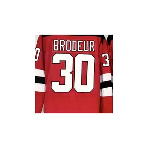 Prêt à Expédier New Jersey Martin Brodeur Rouge Maillot de Hockey National Cousu de Meilleure Qualité - Product Image 1