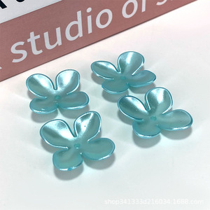 Perles de bijoux en acrylique colorées de 27 mm, motif fleur à quatre feuilles, pour la création de bracelets et colliers DIY - Product Image 3