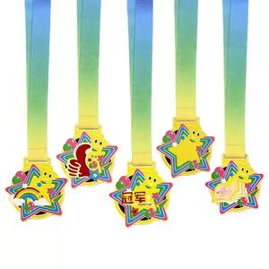 Medallas <span class=keywords><strong>de</strong></span> Zinc Fundido, Modernas, con Esmalte 3D Brillante, Coloridas, para Estudiantes, Regalos Deportivos, Graduación, Aniversario, Premios, Arcoíris - Product Image 1