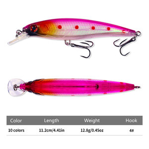 Señuelos <span class=keywords><strong>de</strong></span> Pesca <span class=keywords><strong>de</strong></span> Alta Calidad <span class=keywords><strong>de</strong></span> 11 cm y 13,4 g, <span class=keywords><strong>Cebo</strong></span> <span class=keywords><strong>de</strong></span> Pesca <span class=keywords><strong>de</strong></span> Plástico Duro con Ojos 3D - Product Image 2