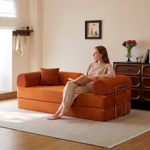 Canapé-lit convertible en tissu compressible avec support dorsal et accoudoirs, design moderne et écologique pour appartement, hôtel, <span class=keywords><strong>villa</strong></span> - Product Image 1