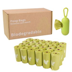 Sacs à déjections canines biodégradables et compostables anti-fuite en amidon de maïs avec distributeur, vente chaude OEM 2025 - Product Image 1