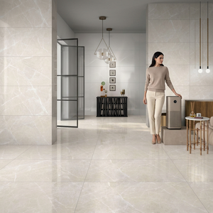 Vistaar Foshan 600x1200mm Glazed Porcelain Floor Tile Dorado Cream Marble Look 1200x 2600 Porcelain Tiles Exterior Floor Tiles - Product Image 1