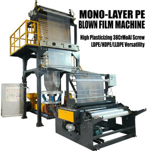 Machine de production de film soufflé PE monocouche entièrement automatique à grande vitesse avec vis nitridée 38CrMoAl pour la production de <span class=keywords><strong>films</strong></span> HDPE, LDPE, LLDPE - Product Image 1