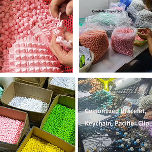 Vente chaude de qualité alimentaire Silicone forme animale Koala perles Silicone perles de dentition pour collier Koala sucette Clips faisant - Product Image 6