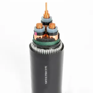 Medium Voltage Three Core Copper Conductor XLPE Insulated Steel Wire Armoured PVC Sheathed N2XSERY YJV32 Power Cable