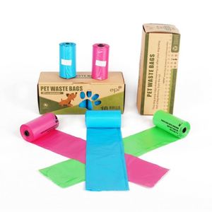 En stock, sacs à déchets pour animaux de compagnie biodégradables EPI, colorés, extra-épais, type rouleau, pour ramasser les excréments, emballés dans une boîte en papier - Product Image 4