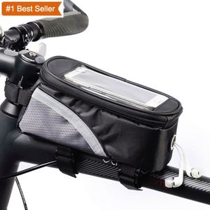 Istaride กระเป๋ากันน้ํากรอบด้านหน้าขี่จักรยานโทรศัพท์สัมผัสจักรยานเมาท์หน้าจอสําหรับโทรศัพท์มือถือภูเขาถนนโทรศัพท์ผู้ถือจักรยาน - Product Image 1
