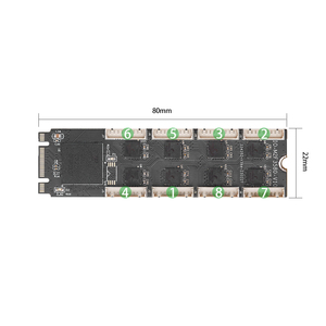 Carte série RS232 M.2 intégrée à 8 ports, carte d'extension industrielle M2 B+M Key DB9, adaptateur PCIe EXAR XR17V358, 15Mbps, 16550 - Product Image 3