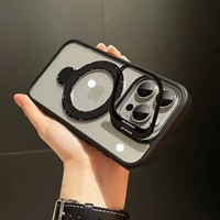 Easoncase Flip Camera étui de téléphone de luxe avec support de béquille pour iPhone 17 Pro Max 2.5mm clair magnétique antichoc couverture arrière