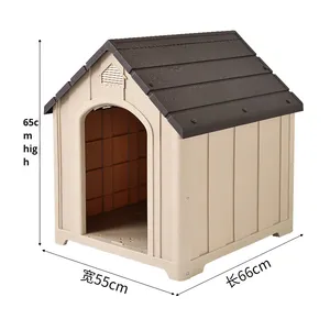 Casa para Perros Medianos de Material PP para Exteriores, Transpirable, Impermeable, Resistente a la Lluvia, al Sol y al Frío, para Todas las Estaciones, Caseta, Jaula, Villa para Perros - Product Image 6