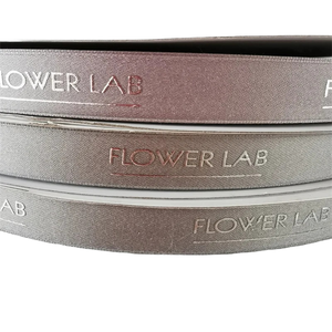 Ruban en satin personnalisé pour laboratoire floral, ruban artisanal gaufré couleur unie, simple face - Product Image 1