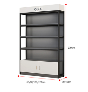 Meuble mural de présentation de maquillage en <span class=keywords><strong>bois</strong></span> durable et de haute qualité, étagères <span class=keywords><strong>à</strong></span> niveaux réglables, éclairage LED, boutique de beauté, parfums - Product Image 4