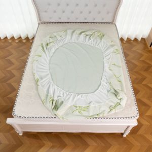 Harga Pabrik Grosir 100% poliester Jacquard Fitted Sheet Pelindung Kasur Penutup Kasur Single Bed Dengan Kamar Tidur - Product Image 1