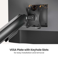 Support de bureau réglable pour deux moniteurs LDT97-C024E, fixation par pince, support VESA en acier réglable pour deux écrans LCD de 17 à 32 pouces