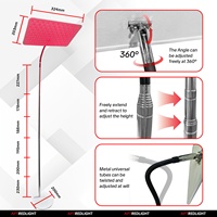 Thérapie par lumière rouge pour soulager les douleurs musculaires, panneau de thérapie par lumière infrarouge avec support, lumières de thérapie 660nm850nm