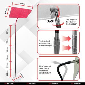 Thérapie par lumière rouge pour soulager les douleurs musculaires, panneau de thérapie par lumière infrarouge avec support, lumières de thérapie 660nm850nm - Product Image 3