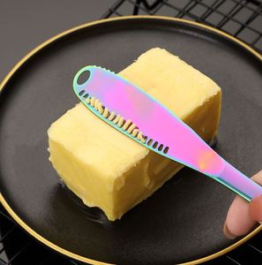 Utensil Restaurant Family Use Cream Cheese Knives 3 in 1 Stainless Steel <b>Butter</b> Knife Spreader With Different Color - Product Image 6