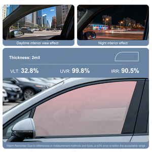 Película Camaleón Azul Brillante/Rojo Rosa XC25, Bloqueo UV del 99.8%, Tinte <span class=keywords><strong>para</strong></span> Parabrisas, Lentes Coloridas, Película Protectora <span class=keywords><strong>para</strong></span> Automóviles, Película Solar - Product Image 2