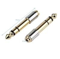 Adaptateur Audio stéréo prise Jack, 6.35mm à 3.5mm, 5 pièces