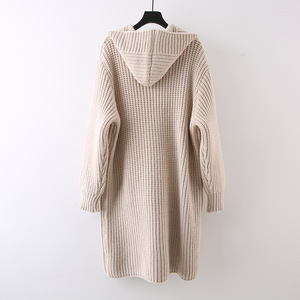 Maglione da Donna alla Moda con Cappuccio Spesso, Lunghezza Media-Lunga, Nuova Collezione Autunnale - Product Image 4