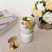 Brûleur d'encens arabe en céramique et métal blanc, design moderne et luxueux, portable, pour la maison, les fêtes et les mariages, décoration du Ramadan