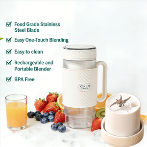 <span class=keywords><strong>Licuadora</strong></span> Portátil USB de 0.5L con Nuevo Diseño, 26 Cuchillas de Acero Inoxidable, Autolimpiante, a Prueba de Fugas, para Smoothies, Jugos, Hielo y Frutas, con Certificación CE y FCC - Product Image 5