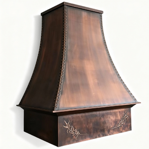 Медная настенная вытяжка в форме колокола, дизайн в стиле рустик, тосканский фермерский дом, средиземноморская кухня - Product Image 3