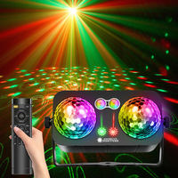 Projecteur LED double tête à effets lumineux magiques, lumière d'ambiance colorée pour KTV et maison, avec contrôle sonore et stroboscopique, lumière de bar transfrontalière