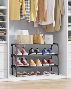 Étagère à chaussures à 3 niveaux, étagère à chaussures en tissu non tissé, organiseur de chaussures pour placard, entrée - Product Image 3