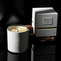 Décoration intérieure haut de gamme Design personnalisé Emballage de boîte-cadeau en cuir de luxe Bougies parfumées en cire de soja faites à la main