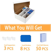 B623 Boîtes de rangement en carton pour cartes de sport avec 8 séparateurs et 50 pochettes TCG Magic Mtg Storage Collection Deck Box TCG