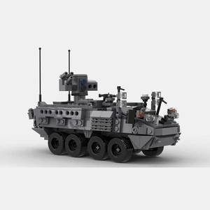 Modelo de tanque militar Vehículo de juguete camión de Guerra del Ejército Panzer <span class=keywords><strong>Mini</strong></span> juegos de bloques de construcción MOC para niños transporte de ladrillos de plástico - Product Image 1