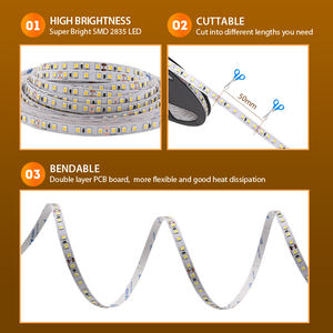 ในสต็อก Lumen สูง 120LEDs ไฟ LED Strip 10 เมตรต่อม้วน SMD2835 LED ยืดหยุ่น LED Strip โคมไฟสําหรับตกแต่งบ้าน - Product Image 4